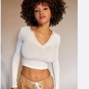 brand new urban outfitter long sleeve x small ivory